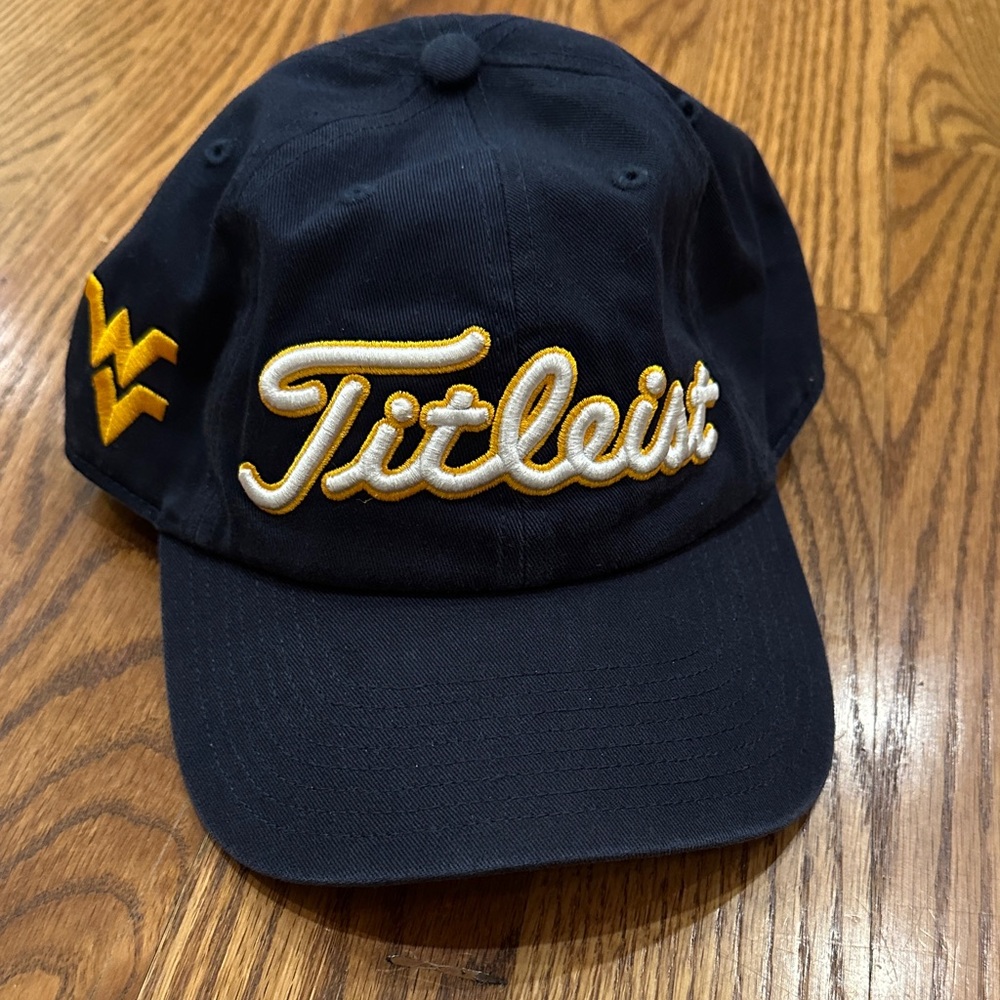 Titleist WVU Blue Cap with Gold Embroidery West Virginia Mountaineers